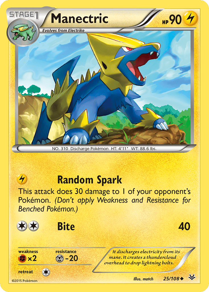 Manectric (25/108) [XY: Roaring Skies] Pokemon Single Pokémon  | Multizone: Comics And Games