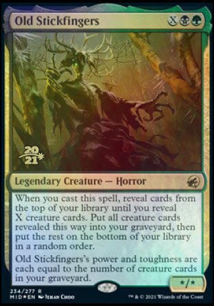 Old Stickfingers [Innistrad: Midnight Hunt Prerelease Promos] MTG Single Magic: The Gathering  | Multizone: Comics And Games