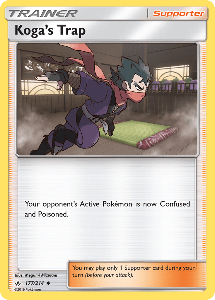 Koga's Trap (177/214) [Sun & Moon: Unbroken Bonds] Pokemon Single Pokémon  | Multizone: Comics And Games