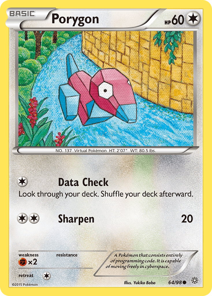 Porygon (64/98) [XY: Ancient Origins] Pokemon Single Pokémon  | Multizone: Comics And Games
