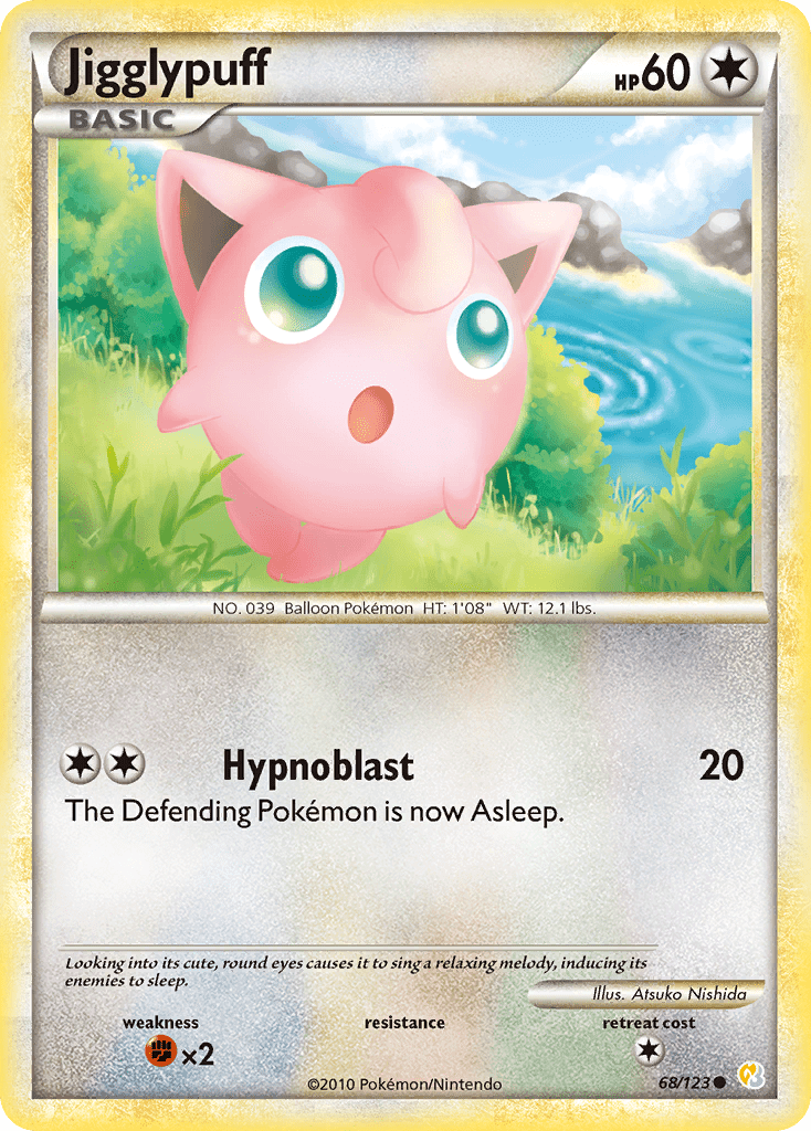 Jigglypuff (68/123) [HeartGold & SoulSilver: Base Set] Pokemon Single Pokémon  | Multizone: Comics And Games