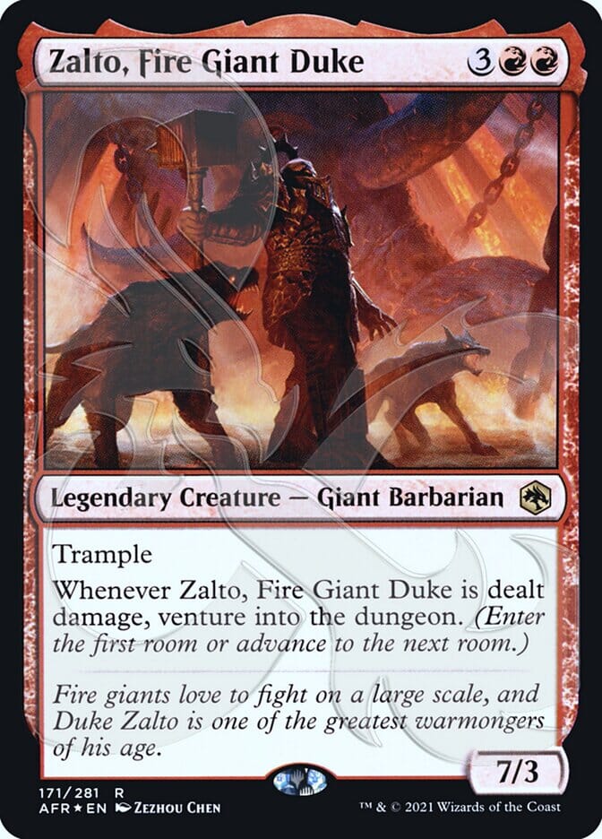 Zalto, Fire Giant Duke (Ampersand Promo) [Dungeons & Dragons: Adventures in the Forgotten Realms Promos] MTG Single Magic: The Gathering  | Multizone: Comics And Games