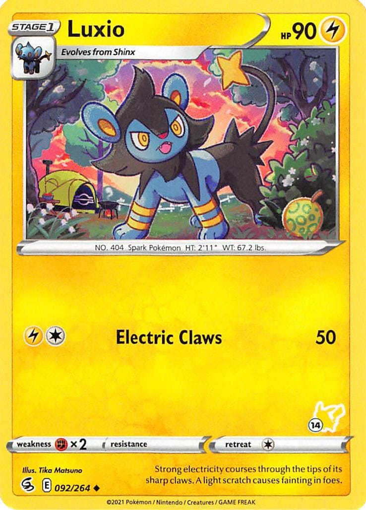 Luxio (092/264) (Pikachu Stamp #14) [Battle Academy 2022] Pokemon Single Pokémon  | Multizone: Comics And Games