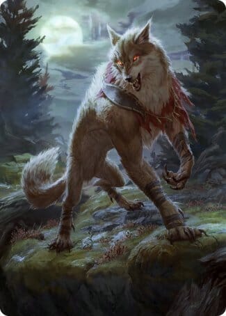 Arlinn, the Moon's Fury 1 Art Card [Innistrad: Midnight Hunt Art Series] MTG Single Magic: The Gathering  | Multizone: Comics And Games