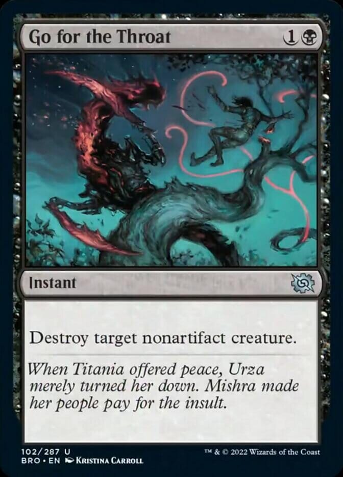 Go for the Throat [The Brothers' War] MTG Single Magic: The Gathering  | Multizone: Comics And Games