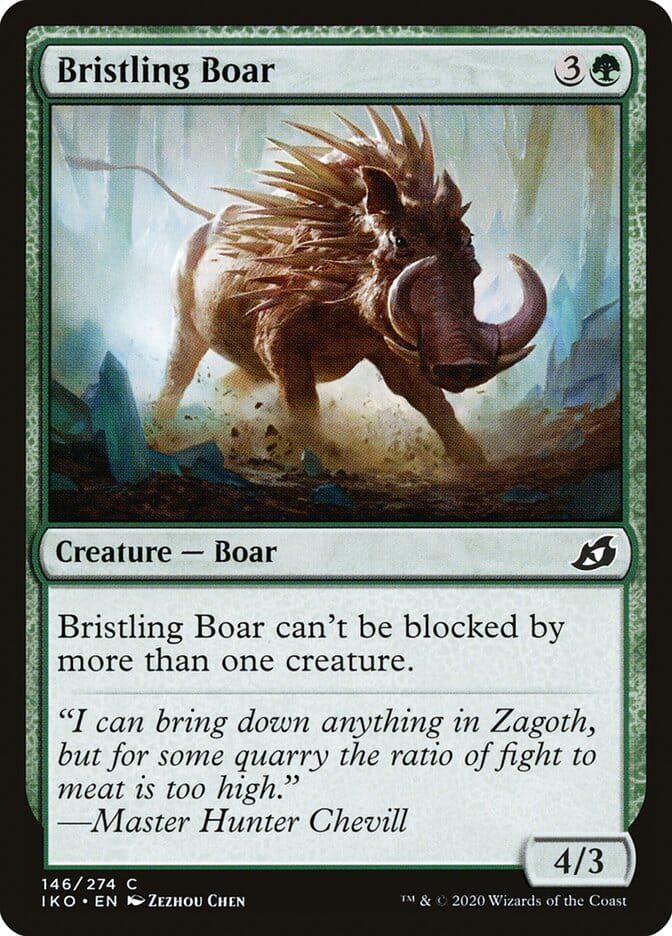 Bristling Boar [Ikoria: Lair of Behemoths] MTG Single Magic: The Gathering  | Multizone: Comics And Games