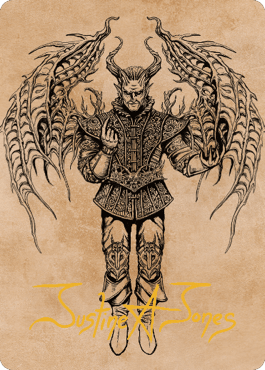 Raphael, Fiendish Savior Art Card (75) (Gold-Stamped Signature) [Commander Legends: Battle for Baldur's Gate Art Series] MTG Single Magic: The Gathering  | Multizone: Comics And Games
