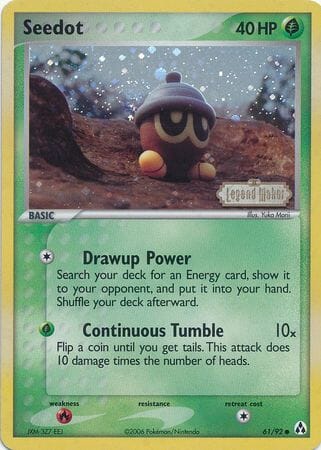 Seedot (61/92) (Stamped) [EX: Legend Maker] Pokemon Single Pokémon  | Multizone: Comics And Games