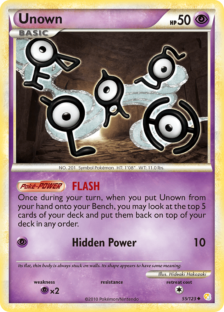 Unown (55/123) [HeartGold & SoulSilver: Base Set] Pokemon Single Pokémon  | Multizone: Comics And Games