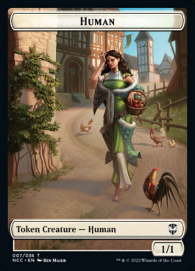 Eldrazi Spawn // Human Double-sided Token [Streets of New Capenna Commander Tokens] MTG Single Magic: The Gathering  | Multizone: Comics And Games