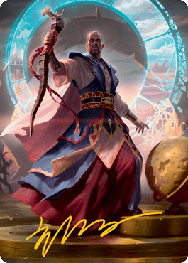 Teferi, Who Slows the Sunset Art Card (Gold-Stamped Signature) [Innistrad: Midnight Hunt Art Series] MTG Single Magic: The Gathering  | Multizone: Comics And Games