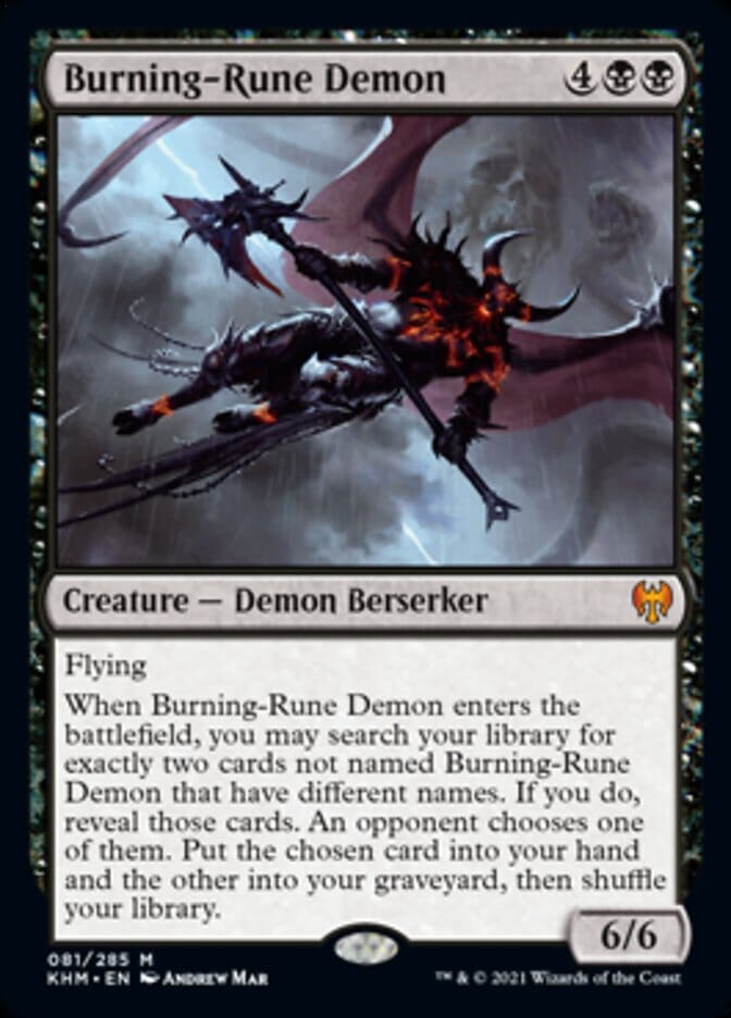 Burning-Rune Demon [Kaldheim] MTG Single Magic: The Gathering  | Multizone: Comics And Games