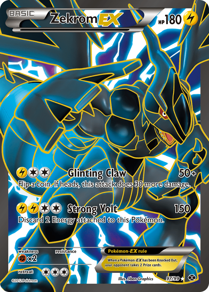 Zekrom EX (97/99) [Black & White: Next Destinies] Pokemon Single Pokémon  | Multizone: Comics And Games
