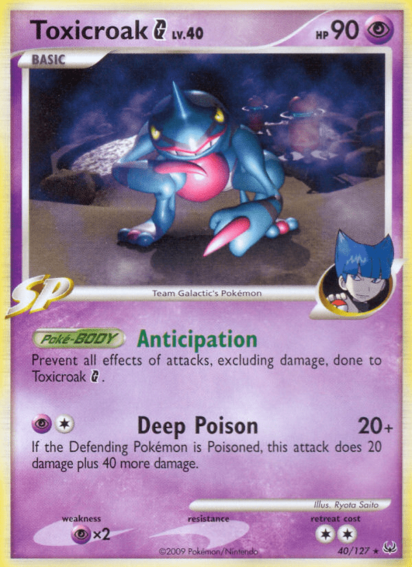 Toxicroak G (40/127) [Platinum: Base Set] Pokemon Single Pokémon  | Multizone: Comics And Games