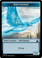 Elf Knight // Bird Illusion Double-Sided Token [Ravnica Remastered Tokens] MTG Single Magic: The Gathering  | Multizone: Comics And Games