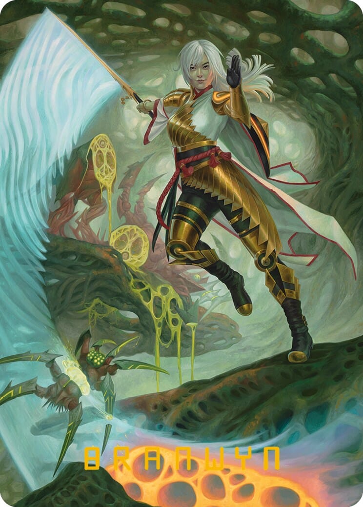 The Eternal Wanderer Art Card (Gold-Stamped Signature) [Phyrexia: All Will Be One Art Series] MTG Single Magic: The Gathering  | Multizone: Comics And Games