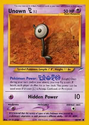Unown [L] (86/105) [Neo Destiny Unlimited] Pokemon Single Pokémon  | Multizone: Comics And Games