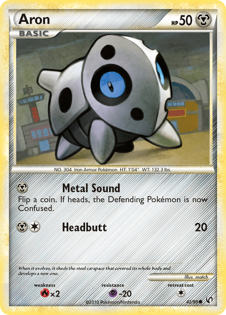 Aron (42/90) [HeartGold & SoulSilver: Undaunted] Pokemon Single Pokémon  | Multizone: Comics And Games