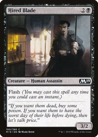 Hired Blade [Core Set 2019] MTG Single Magic: The Gathering  | Multizone: Comics And Games