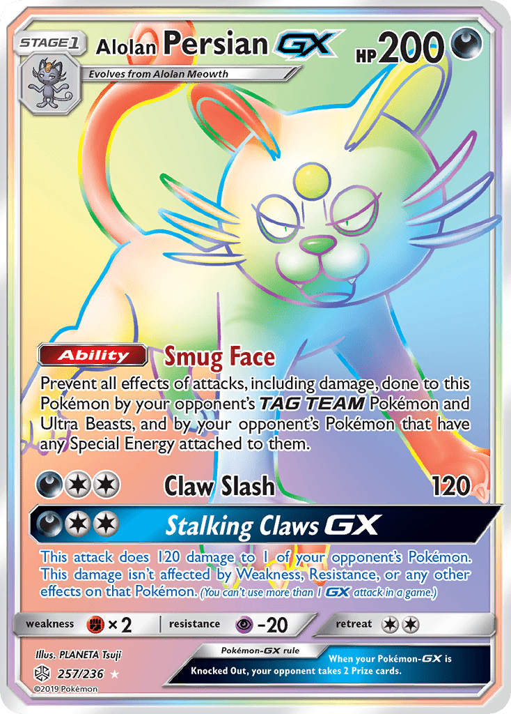 Alolan Persian GX (257/236) [Sun & Moon: Cosmic Eclipse] Pokemon Single Pokémon  | Multizone: Comics And Games