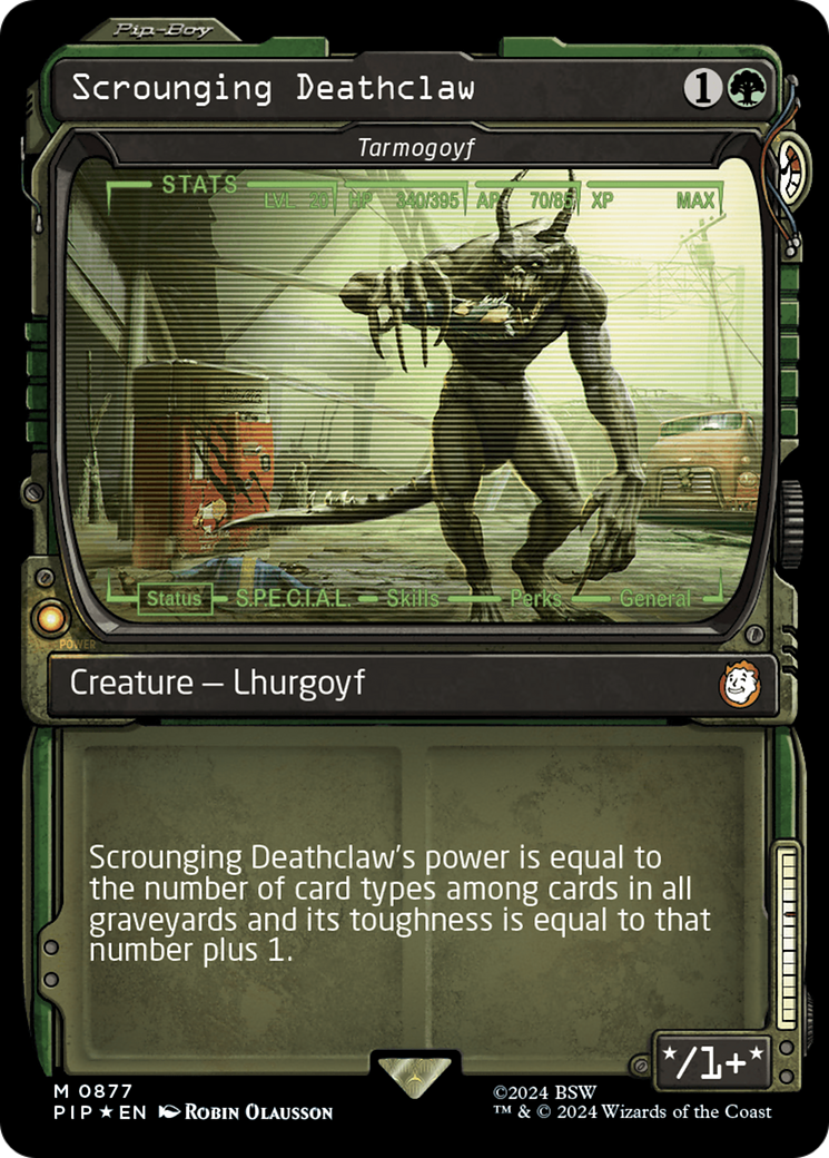 Scrounging Deathclaw - Tarmogoyf (Showcase) (Surge Foil) [Fallout] | Multizone: Comics And Games