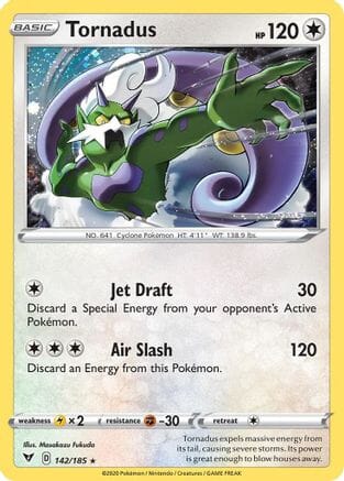 Tornadus (142/185) (Cosmos Holo) [Sword & Shield: Vivid Voltage] Pokemon Single Pokémon  | Multizone: Comics And Games