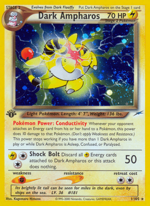Dark Ampharos (1/105) [Neo Destiny 1st Edition] Pokemon Single Pokémon  | Multizone: Comics And Games