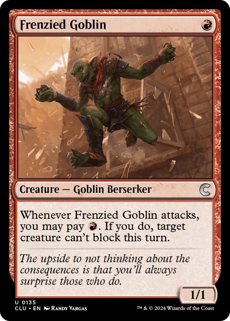Frenzied Goblin [Ravnica: Clue Edition] MTG Single Magic: The Gathering  | Multizone: Comics And Games