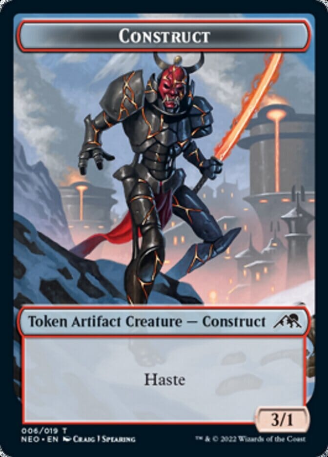 Spirit (002) // Construct (006) Double-sided Token [Kamigawa: Neon Dynasty Tokens] MTG Single Magic: The Gathering  | Multizone: Comics And Games