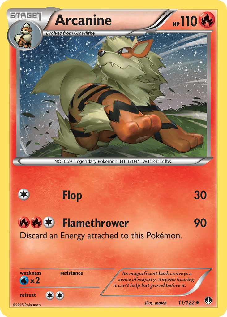 Arcanine (11/122) [XY: BREAKpoint] Pokemon Single Pokémon  | Multizone: Comics And Games