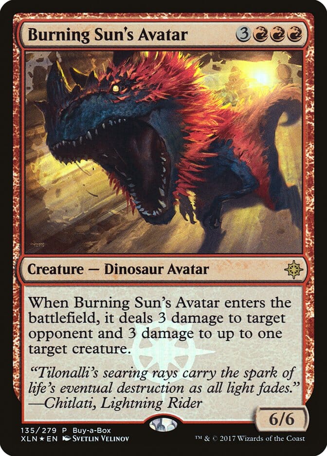 Burning Sun's Avatar (Buy-A-Box) [Ixalan Promos] MTG Single Magic: The Gathering  | Multizone: Comics And Games