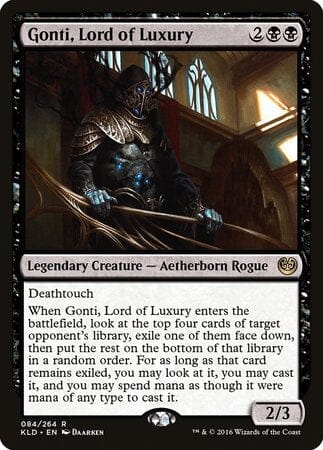 Gonti, Lord of Luxury [Kaladesh] MTG Single Magic: The Gathering  | Multizone: Comics And Games