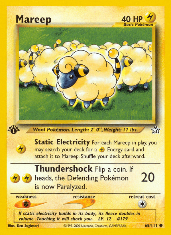 Mareep (65/111) [Neo Genesis 1st Edition] Pokemon Single Pokémon  | Multizone: Comics And Games