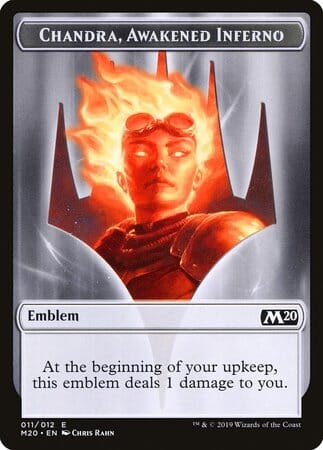Emblem - Chandra, Awakened Inferno [Core Set 2020 Tokens] MTG Single Magic: The Gathering  | Multizone: Comics And Games