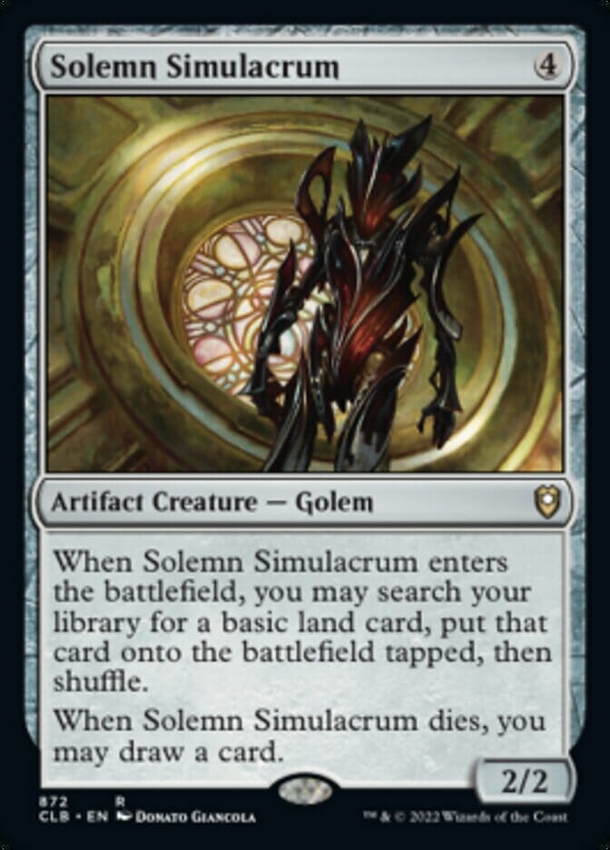 Solemn Simulacrum [Commander Legends: Battle for Baldur's Gate] MTG Single Magic: The Gathering  | Multizone: Comics And Games