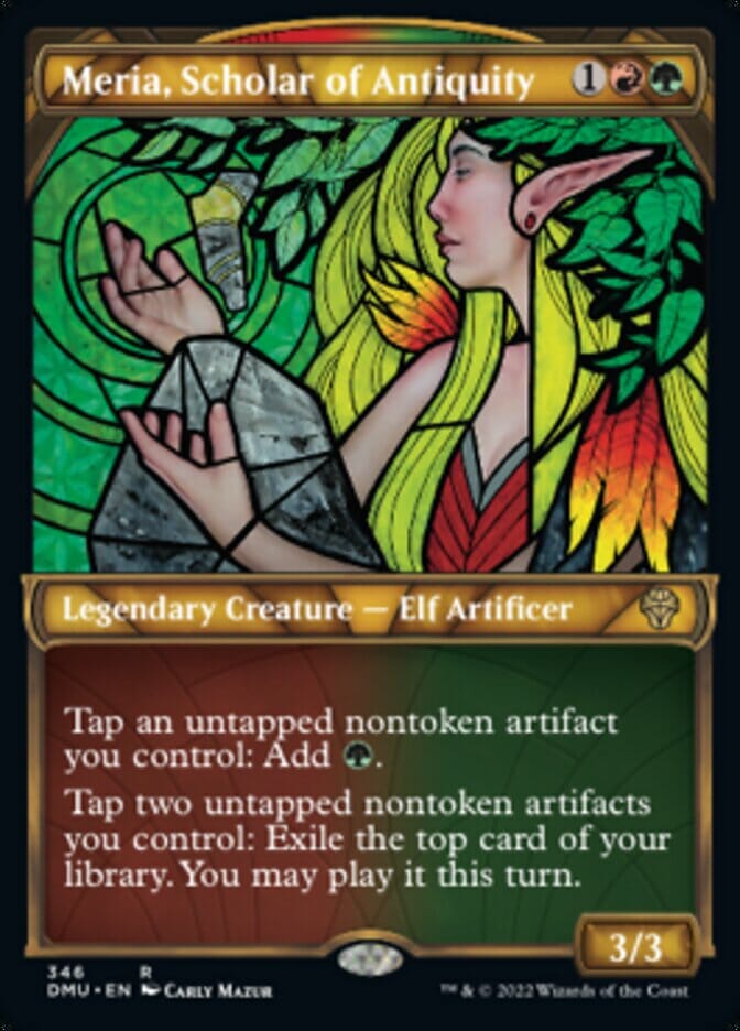 Meria, Scholar of Antiquity (Showcase Textured) [Dominaria United] MTG Single Magic: The Gathering  | Multizone: Comics And Games