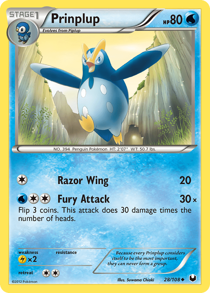 Prinplup (28/108) [Black & White: Dark Explorers] Pokemon Single Pokémon  | Multizone: Comics And Games