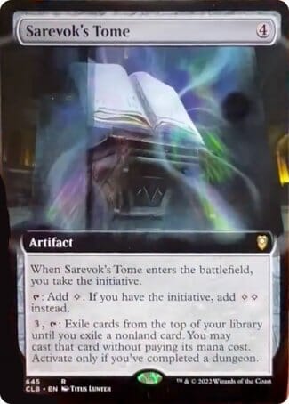 Sarevok's Tome (Extended Art) [Commander Legends: Battle for Baldur's Gate] MTG Single Magic: The Gathering  | Multizone: Comics And Games