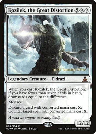 Kozilek, the Great Distortion [Oath of the Gatewatch Promos] MTG Single Magic: The Gathering  | Multizone: Comics And Games