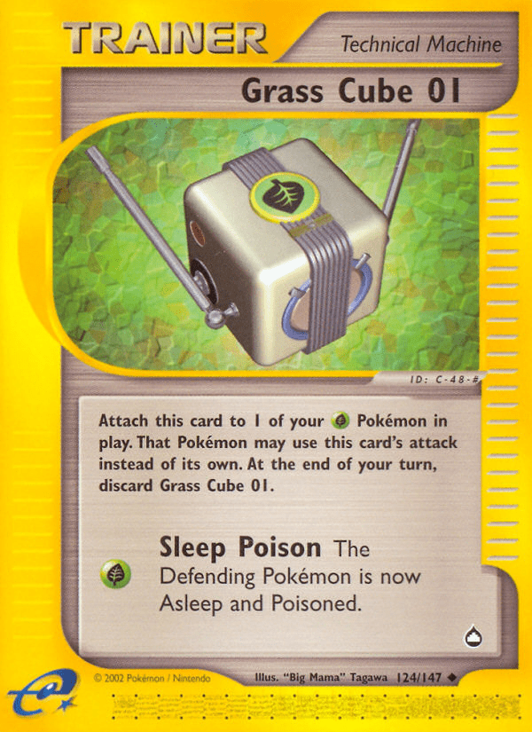 Grass Cube 01 (124/147) [Aquapolis] Pokemon Single Pokémon  | Multizone: Comics And Games