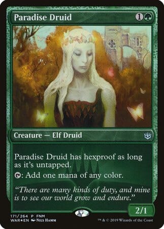 Paradise Druid [War of the Spark Promos] MTG Single Magic: The Gathering  | Multizone: Comics And Games