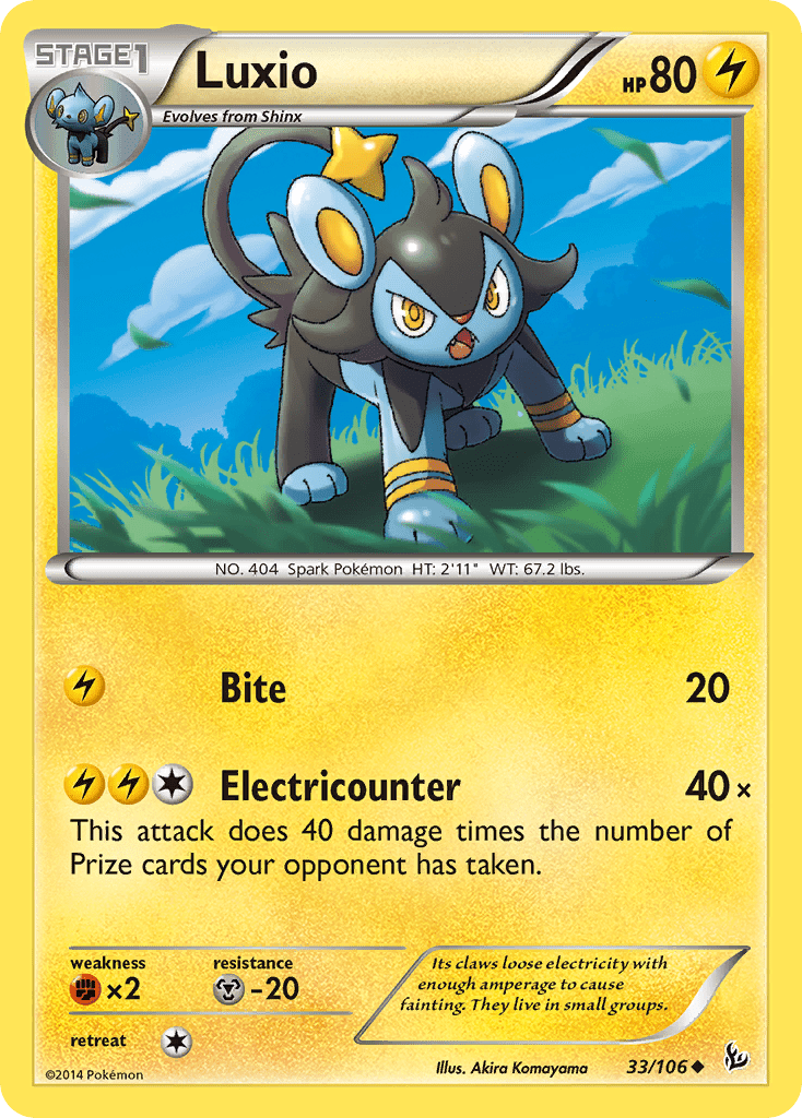 Luxio (33/106) [XY: Flashfire] Pokemon Single Pokémon  | Multizone: Comics And Games