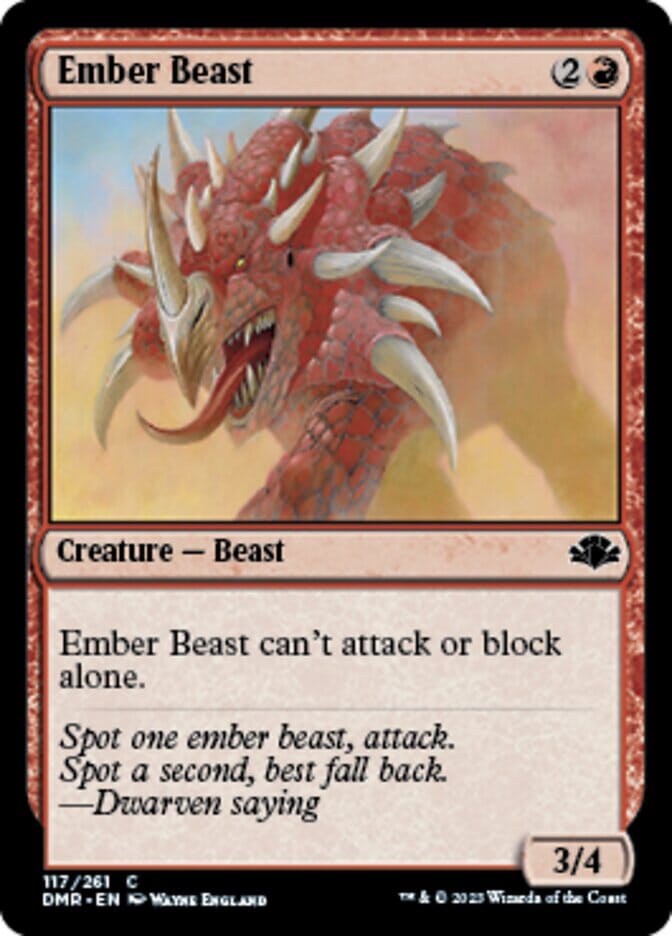 Ember Beast [Dominaria Remastered] MTG Single Magic: The Gathering  | Multizone: Comics And Games