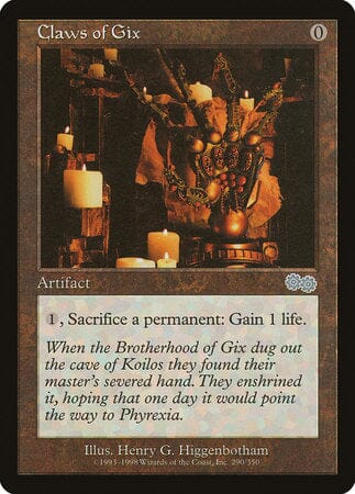 Claws of Gix [Urza's Saga] MTG Single Magic: The Gathering  | Multizone: Comics And Games