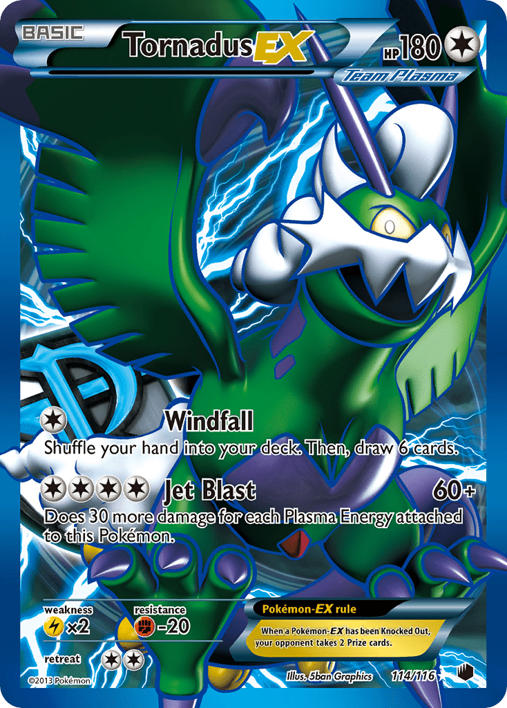 Tornadus EX (114/116) [Black & White: Plasma Freeze] Pokemon Single Pokémon  | Multizone: Comics And Games