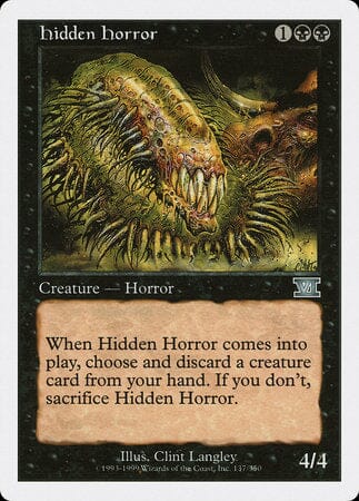 Hidden Horror [Classic Sixth Edition] MTG Single Magic: The Gathering  | Multizone: Comics And Games