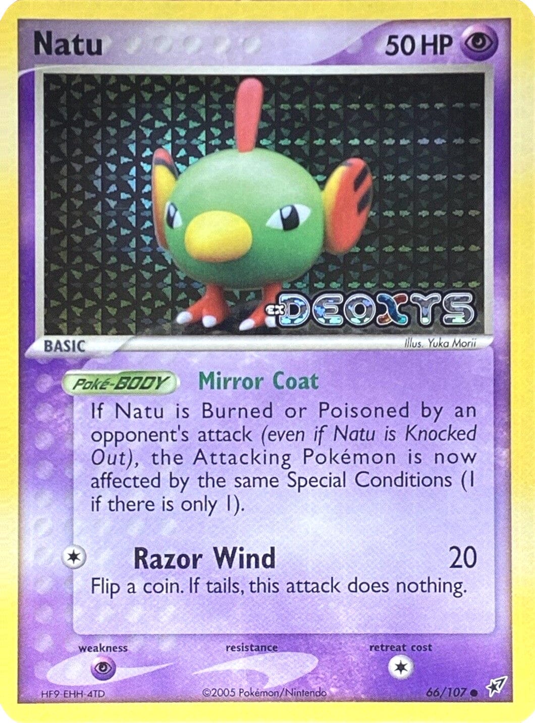 Natu (66/107) (Stamped) [EX: Deoxys] Pokemon Single Pokémon  | Multizone: Comics And Games