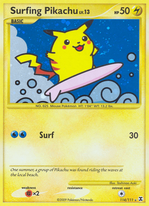 Surfing Pikachu (114/111) [Platinum: Rising Rivals] Pokemon Single Pokémon  | Multizone: Comics And Games