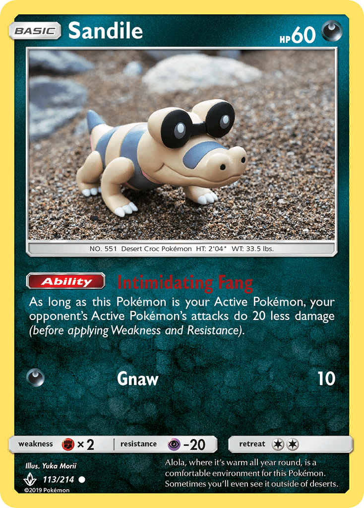 Sandile (113/214) [Sun & Moon: Unbroken Bonds] Pokemon Single Pokémon  | Multizone: Comics And Games
