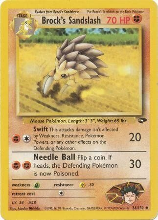 Brock's Sandslash (36/132) [Gym Challenge Unlimited] Pokemon Single Pokémon  | Multizone: Comics And Games